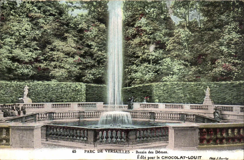 Parque de Versailles — Bassin dos Dômes — Editada para o Chocolat-Louit - Frente