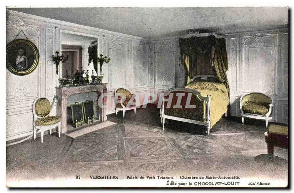Versailles - Schloss Petit Trianon - Zimmer von Marie-Antoinette — Veröffentlicht für CHOCOLAT-LOUIT - Vorderseite