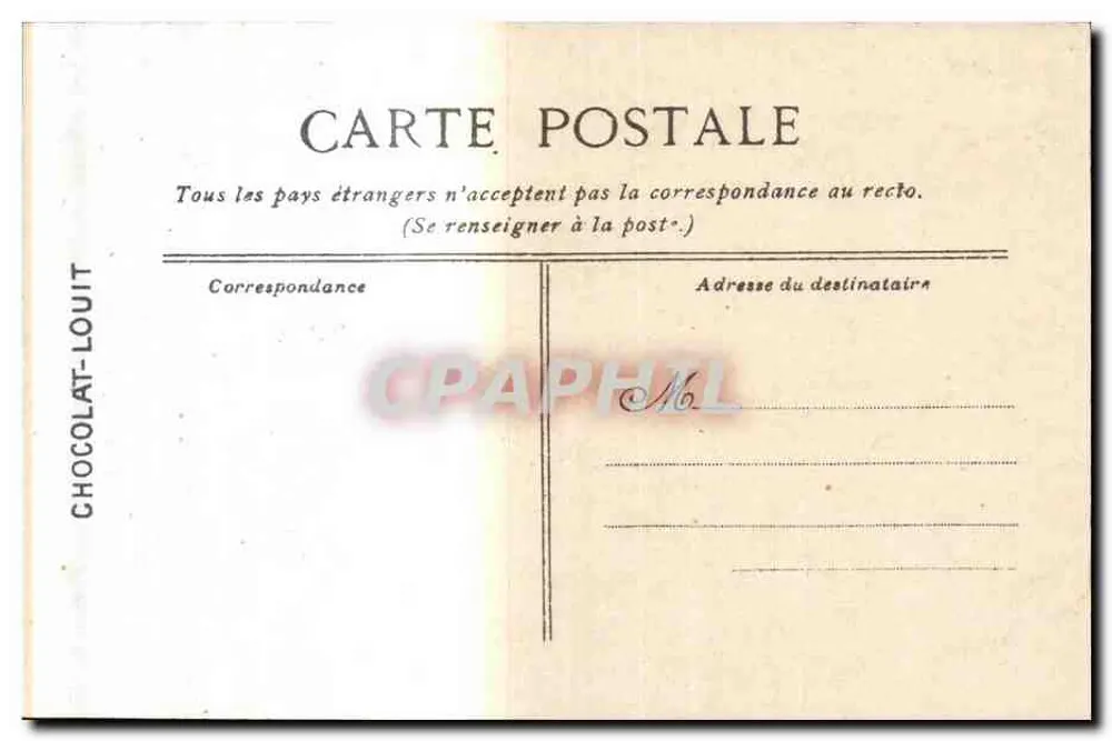 Versailles - Parque do Petit Trianon, a Fazenda — Editada para o Chocolat-Louit, n°107 - Verso