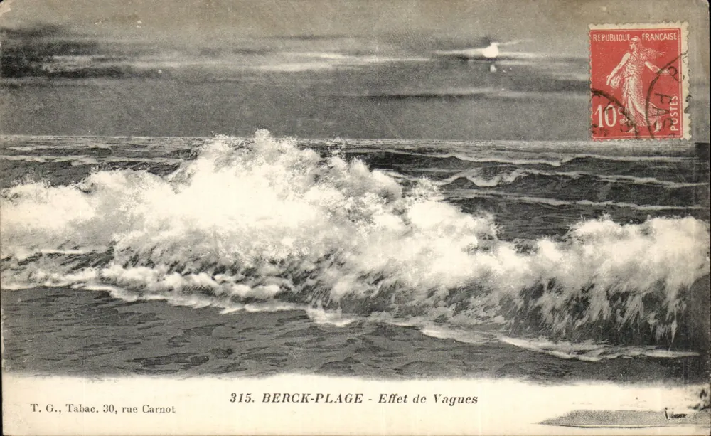 Berck-Plage - Efeito de Ondas — T.G., Tabac 30, rue Carnot - Frente