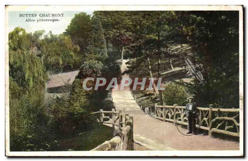 Buttes Chaumont — Pittoreske Allee — Verlag nicht sichtbar - Vorderseite