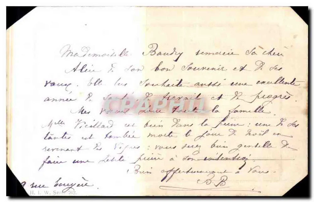 Nativity — Szene mit Engeln — Verlag H. L. W. Serie 702 - Rückseite