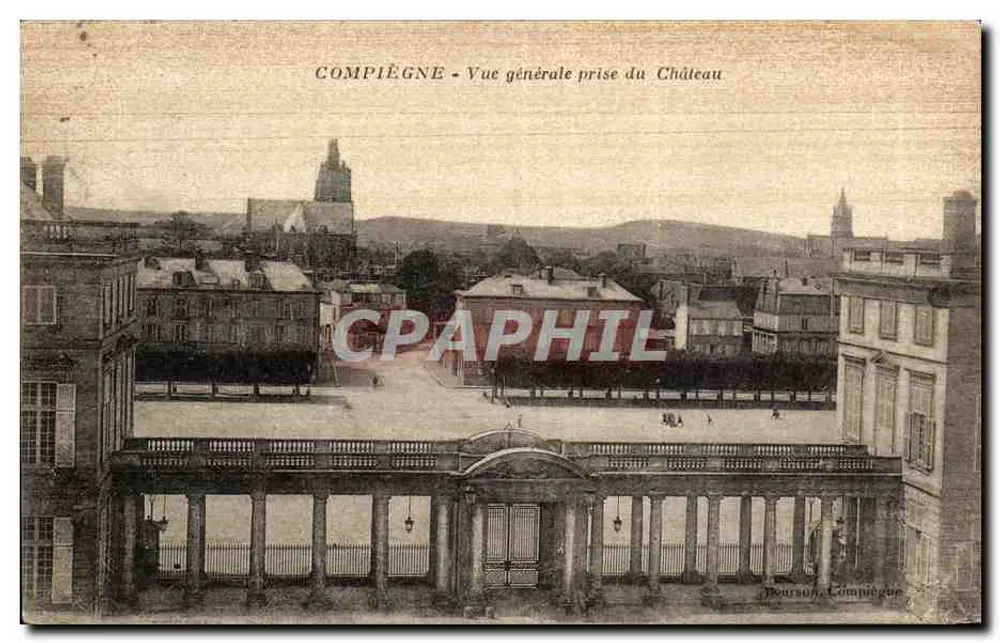 Compiègne — Vista geral tirada do Castelo — Pourson, Compiègne - Frente