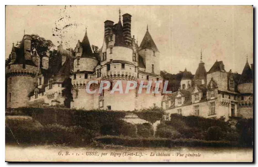 Usse (Indre-et-Loire) — O castelo — Vista geral — por Rigny (1.-et-L.) - Frente