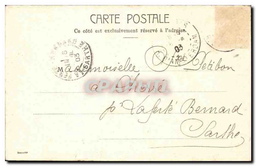 Paris - Place du Carrousel — vista da estátua da República — editor anônimo, n° 5019 - Verso