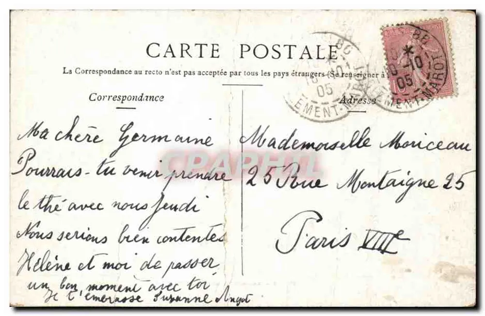 Paris - A Porta Saint-Martin — vista urbana com arcos e veículos — editor não identificado - Verso