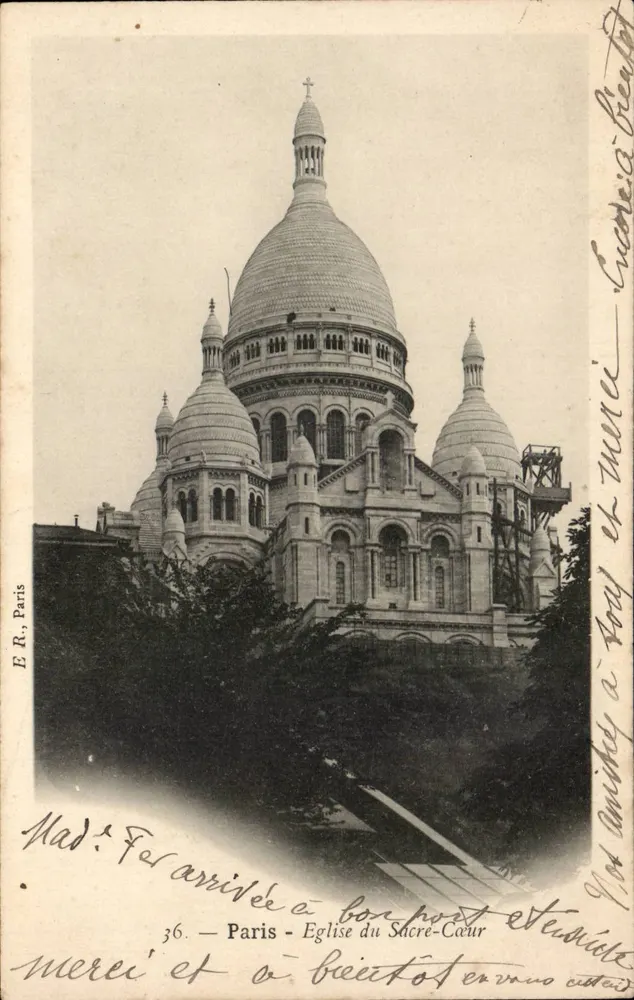Paris — Igreja do Sagrado Coração — E.R. Paris, n°36 - Frente