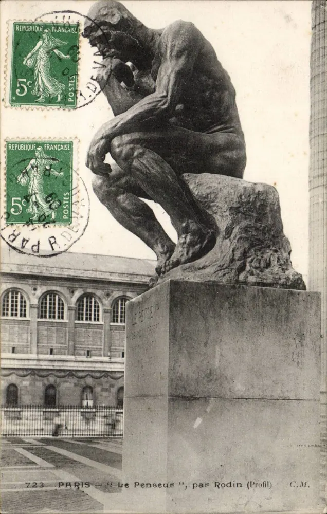 Paris — « Le Penseur », por Rodin (Perfil) — C.M. n°723 - Frente