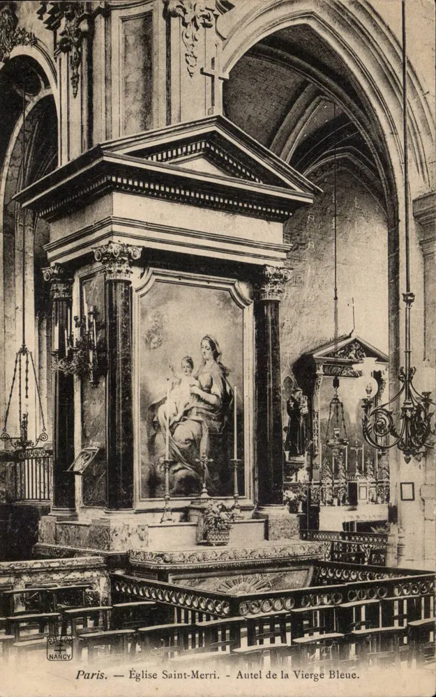 Paris — Kirche Saint-Merri — Altar der Blauen Jungfrau - Vorderseite