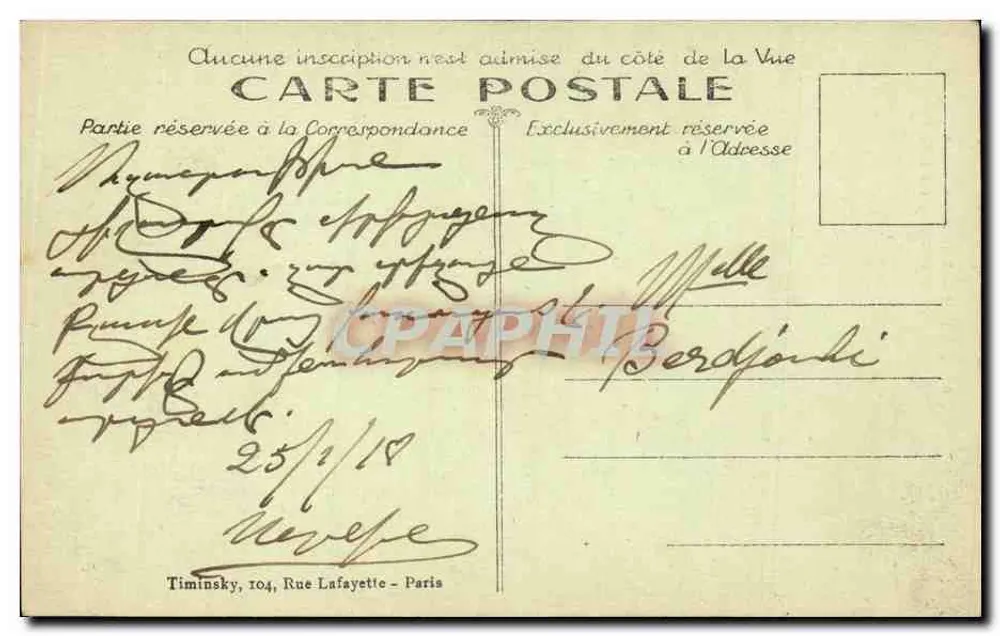 Paris — Estátua da República — T. M. K. - Verso