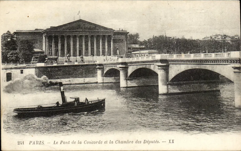 Paris — Der Pont de la Concorde und das Chamber of Deputies — XX - Vorderseite