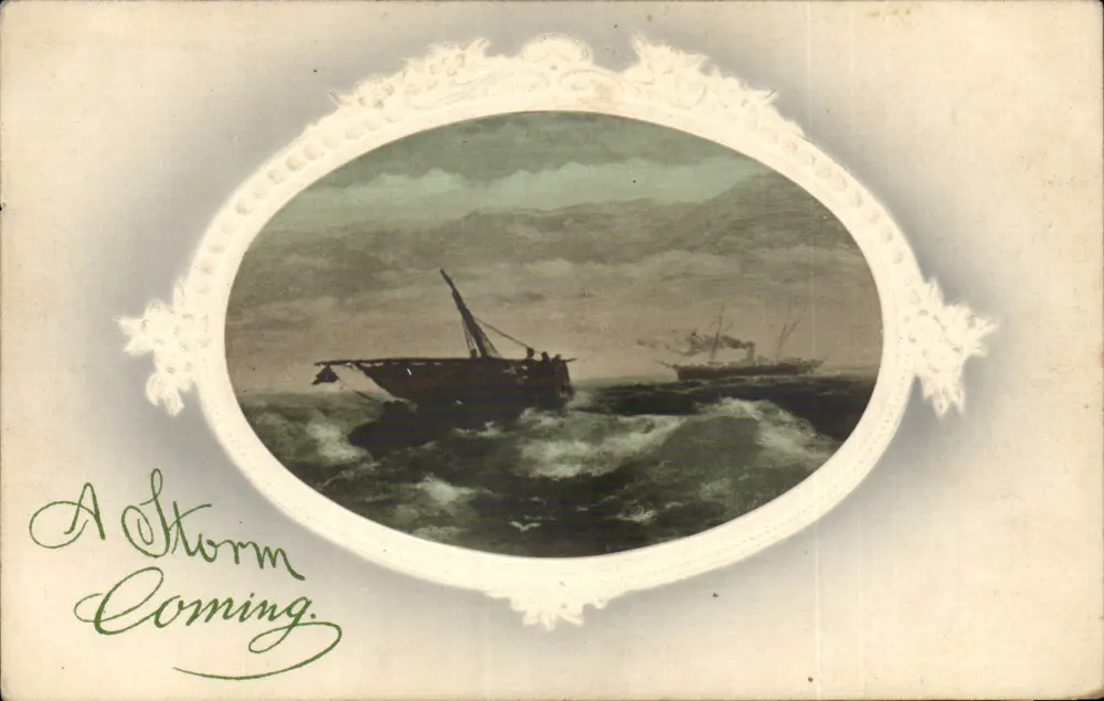Ein Sturm kommt — maritime Szene — E.A. Schwerdtfeger & Co. n°4241 - Vorderseite