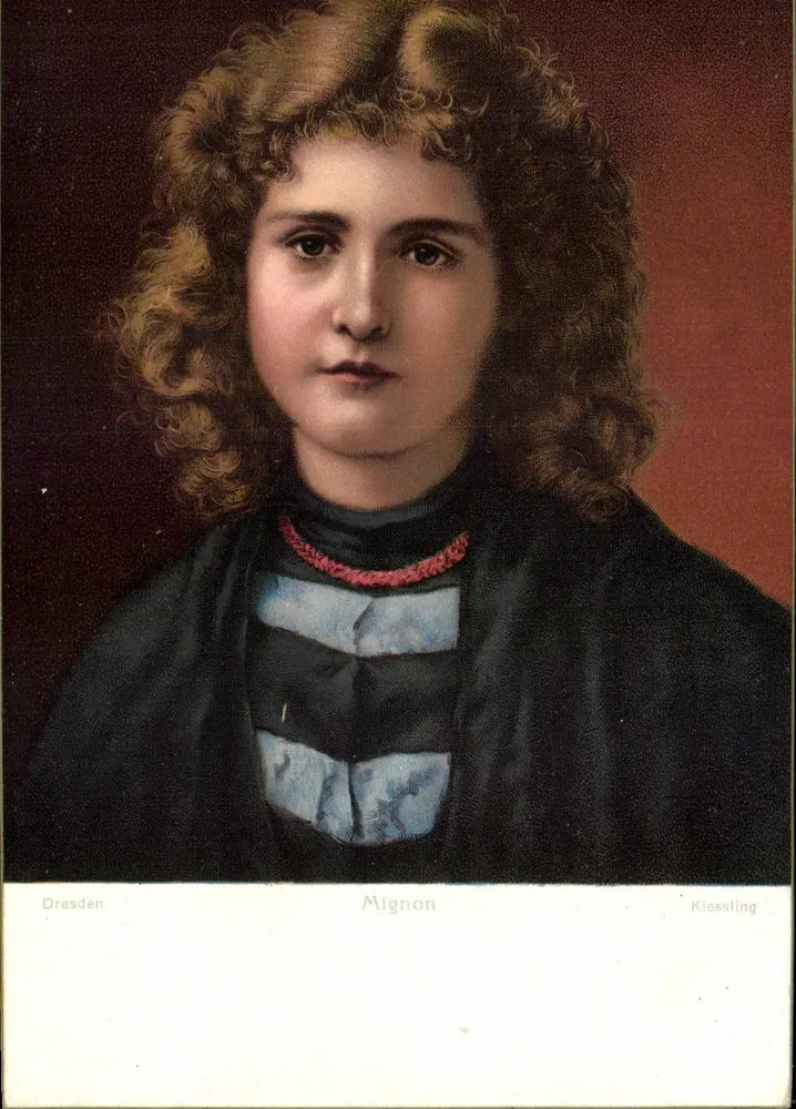 Retrato de Mignon — Dresden — editor Kiessling - Frente