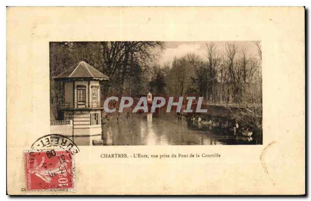 Chartres - Die Eure, Ansicht vom Pont de la Courtille — unbekannter Verlag - Vorderseite