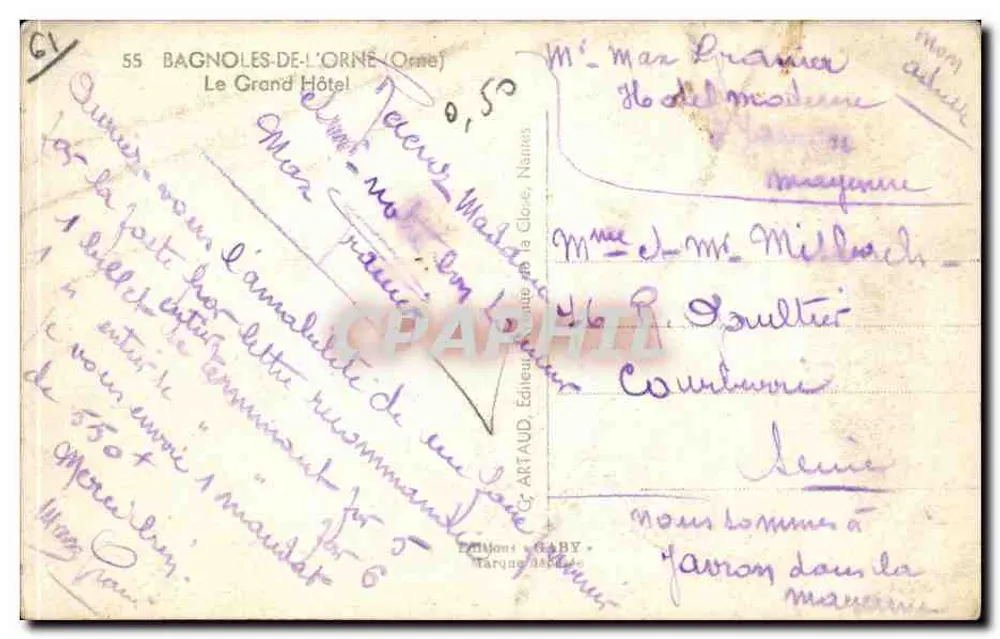 Bagnolles-de-l'Orne — Das Grand Hotel — Gaby Editions - Rückseite