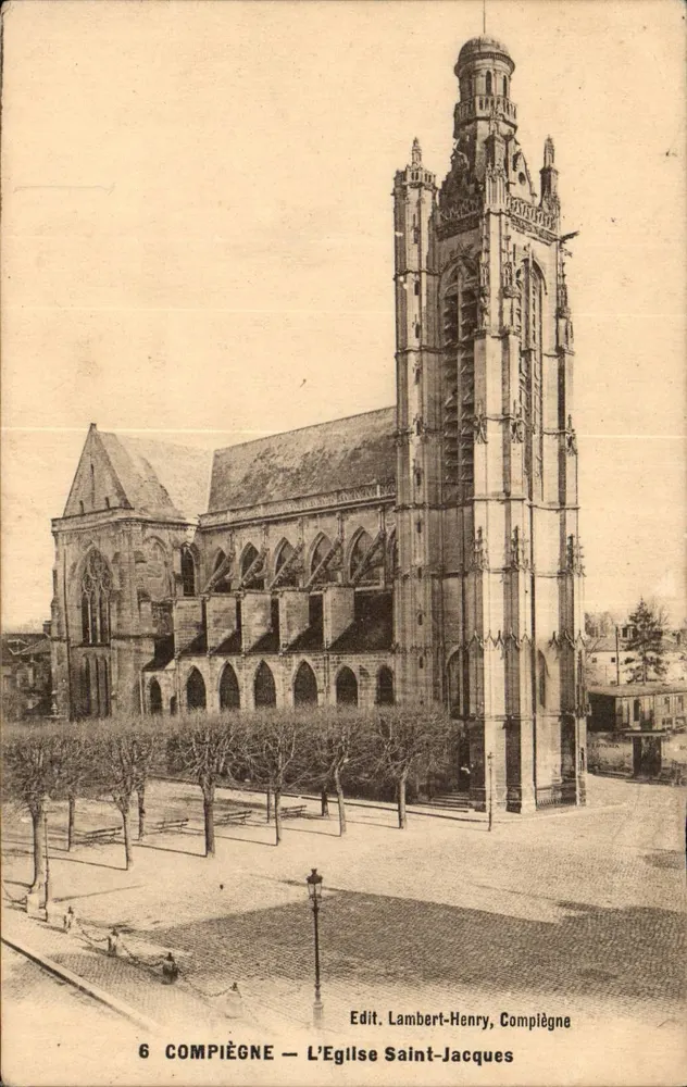 Compiègne — L'Église Saint-Jacques — Edit. Lambert-Henry, Compiègne - Frente
