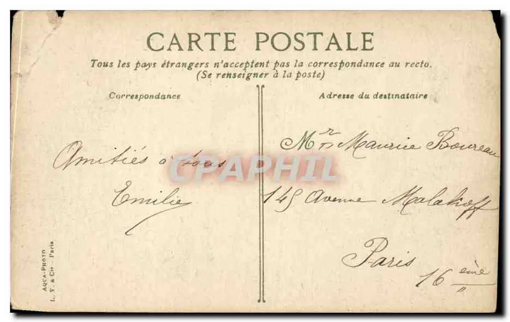 O Tour da Vésle — Visão do canal — editor L. V. & Ch. Frères - Verso