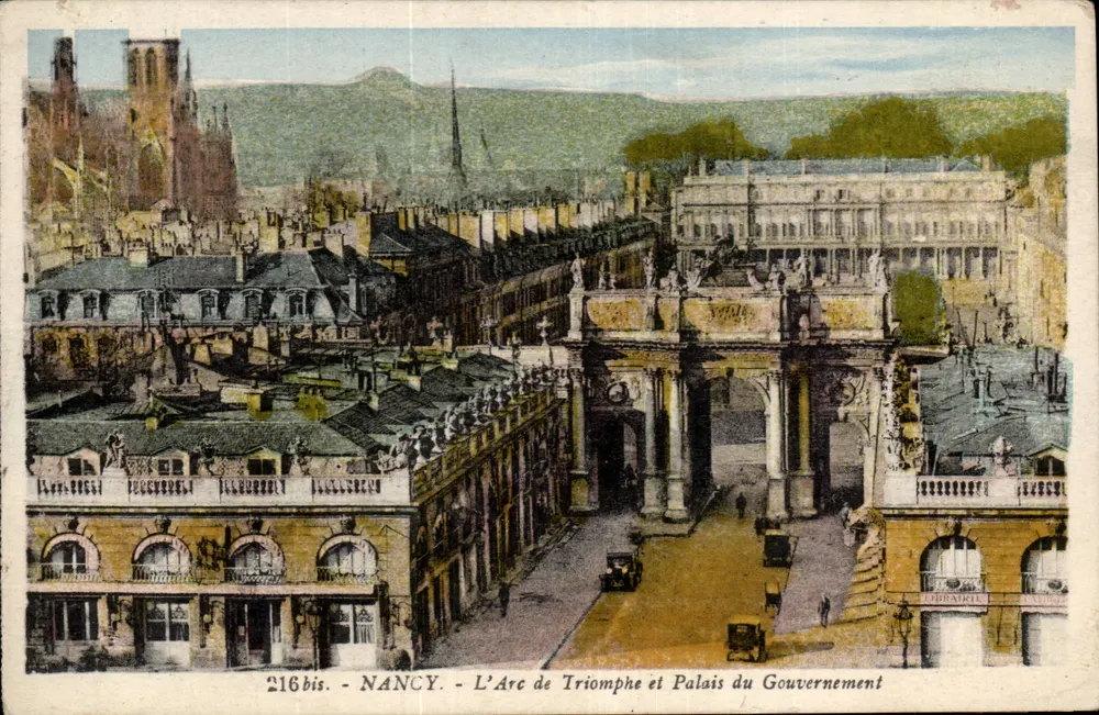NANCY - L'Arco della Trionfale e Palazzo del Governo — editore Libreria, n° 216bis - Recto