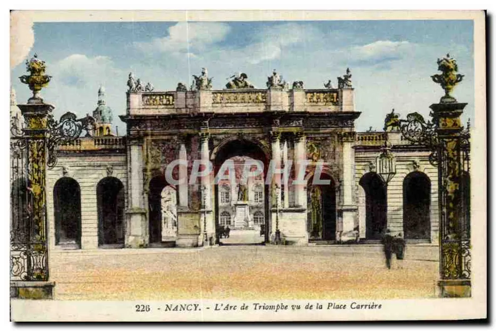 NANCY - O Arco do Triunfo visto da Praça Carrière — Edição de Arte, Nancy, n° 226 - Frente