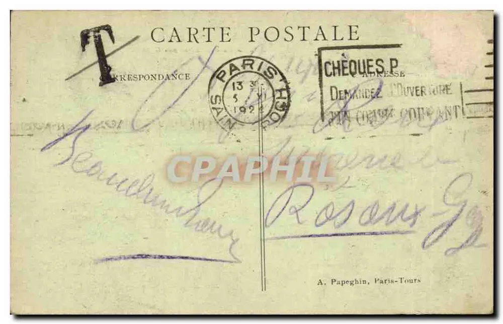 Paris — Der Boulevard und die Porte Saint-Denis — A. P. - Rückseite