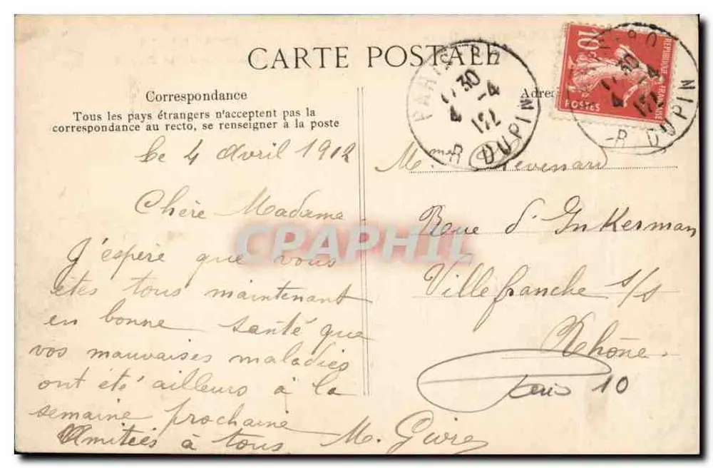 Praça da República — Estátua da República por Morice, altura 21m, erguida em 1883 — Paris - Verso