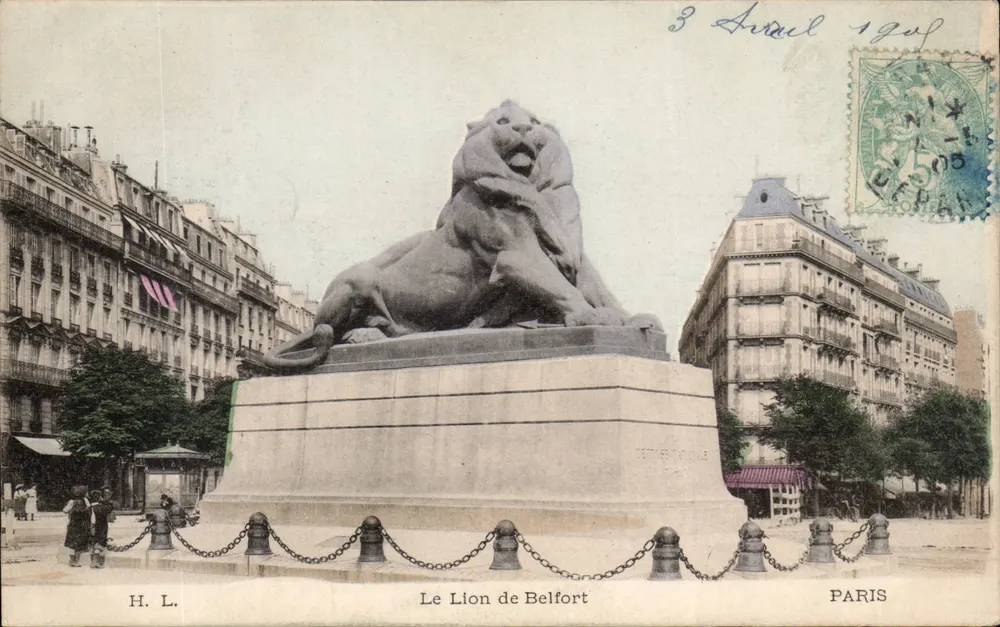 O Leão de Belfort — Paris — H. L. - Frente