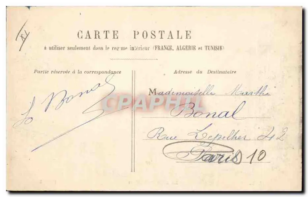 O Leão de Belfort — Paris — H. L. - Verso