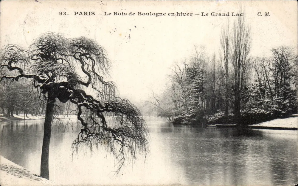 PARIS — Der Bois de Boulogne im Winter — Der Große See — C. M. — n°93 - Vorderseite