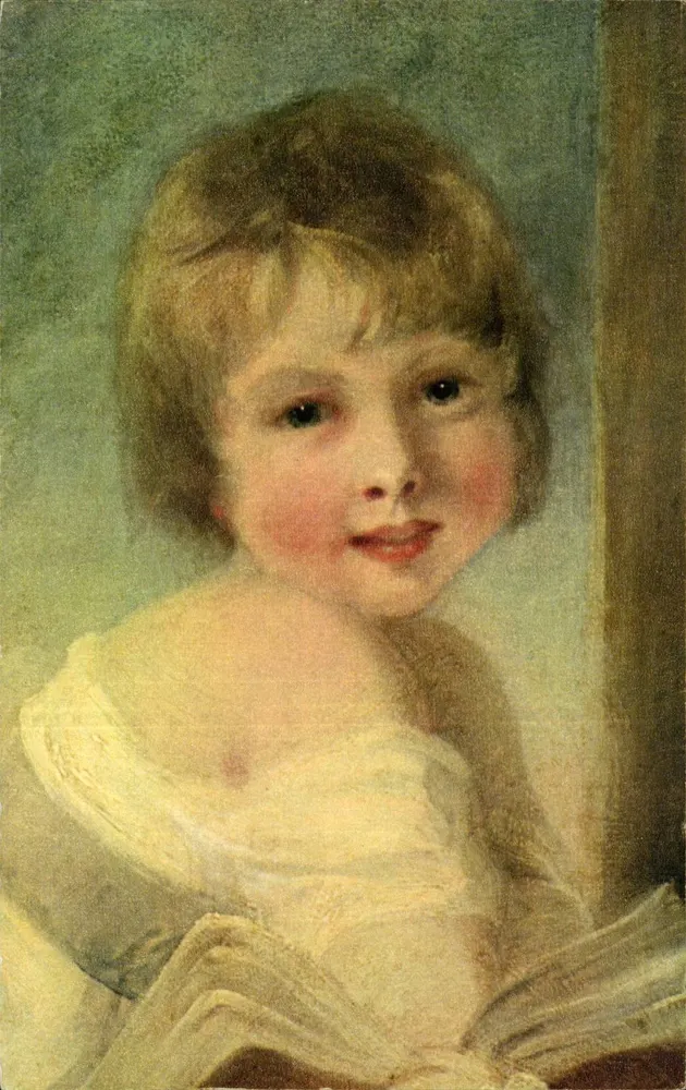 Junge Frau und Kind — Detail — Hoppner, Louvre-Museum - Vorderseite