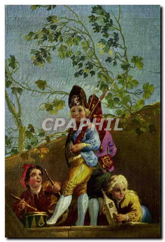 Kinder, die Soldaten spielen — Goya (1746-1828) — Veröffentlicht vom Nationalen Komitee für Kinder - Vorderseite