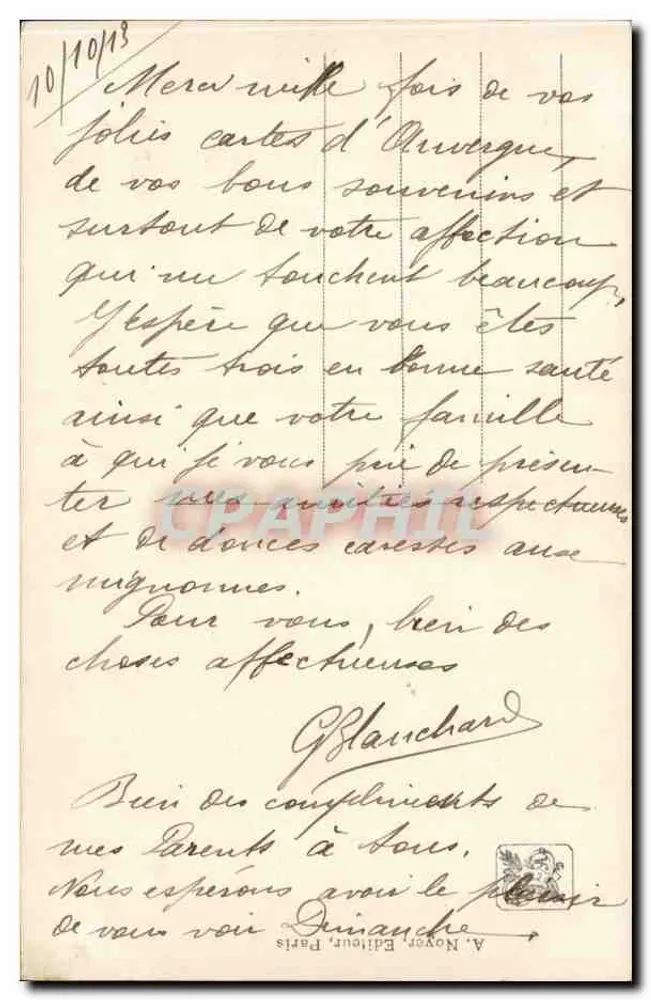 Salon Grün — Fin de souper — éditeur A. Noyer, Paris, n° 2088 - Verso