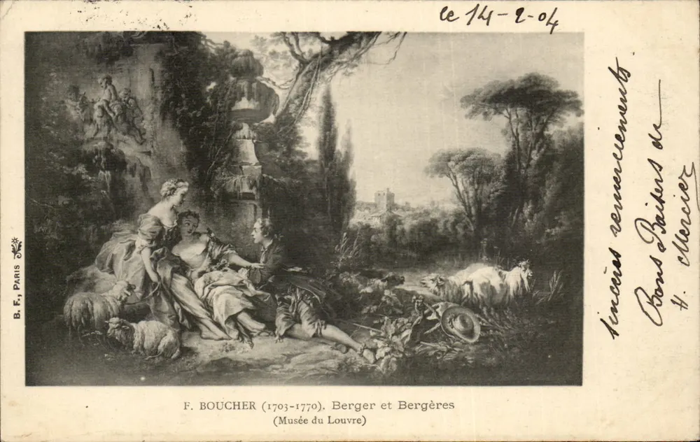 Schäfer und Schäferinnen — F. Boucher (1703-1770) — B. F., Paris - Vorderseite