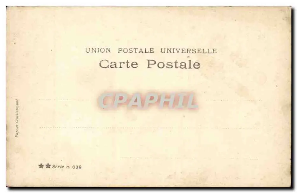 Ein Roman mit großen Manövern — Theater Szene — Universal Postale Union, Serie n. 638 - Rückseite
