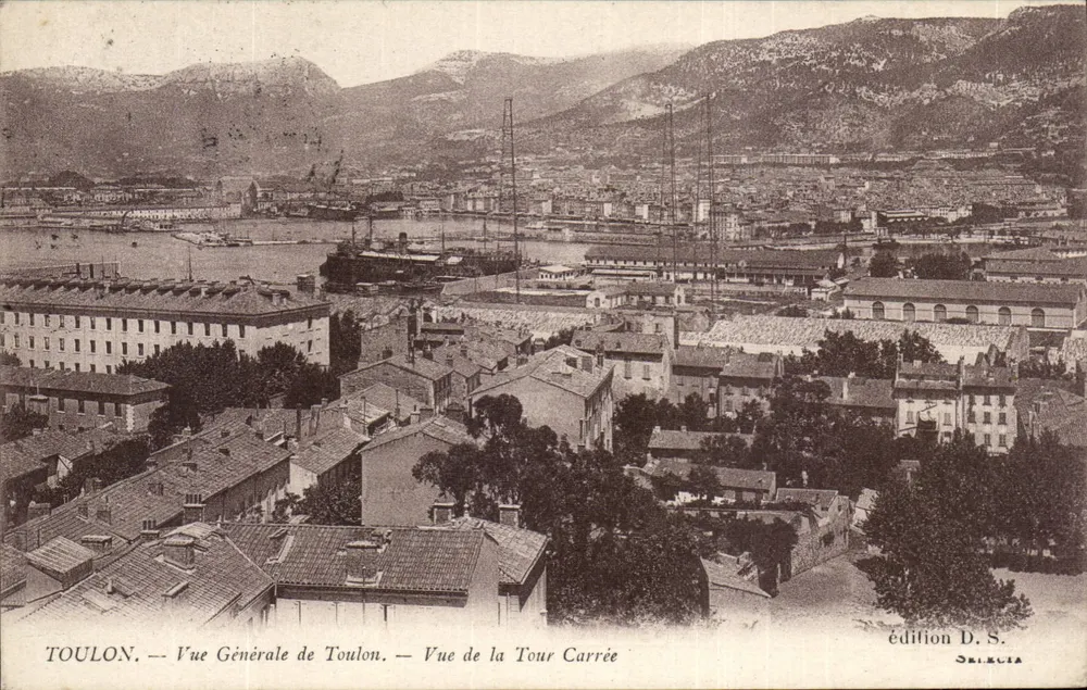 Toulon — Allgemeiner Blick auf Toulon — Blick auf die Quadratische Turm — Ausgabe D.S. - Vorderseite