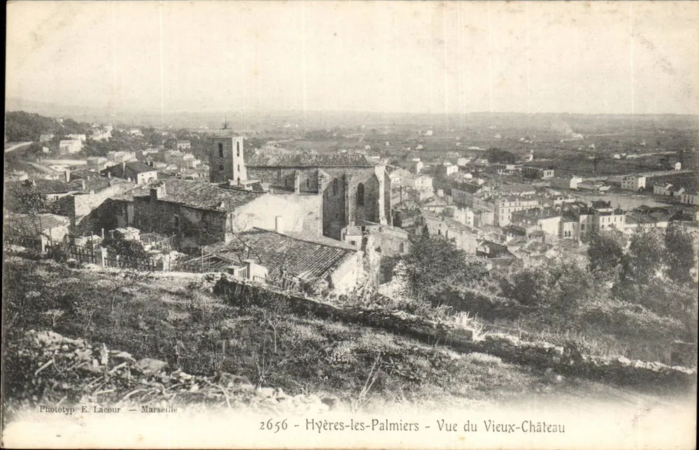 Hyères-les-Palmiers — Ansicht des Alten Schlosses — Phototyp E. Lacour — Marseille — n° 2656 - Vorderseite