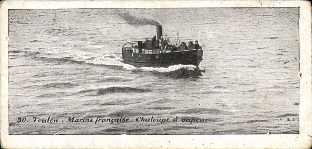 Toulon — französische Marine — Dampfboot — L.V. & C° - Vorderseite