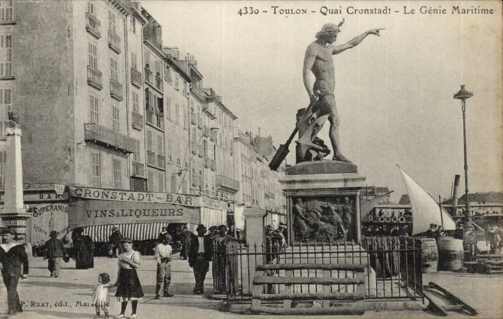 Toulon - Quai Cronstadt - Le Génie Maritime — P. Ruat, Verlag, Marseille - Vorderseite