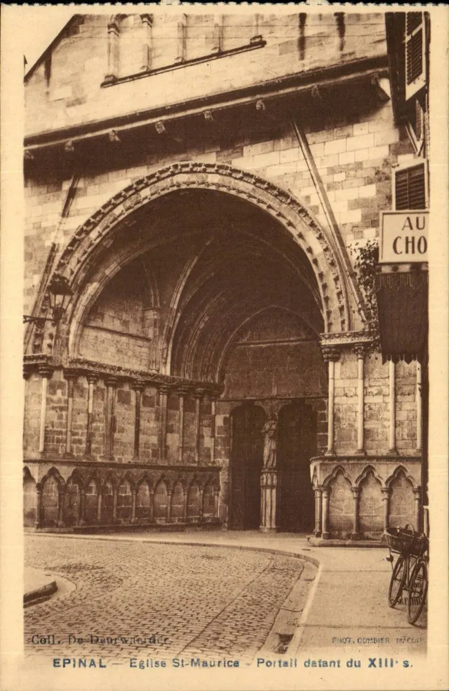 Épinal — Kirche St-Maurice — Portal aus dem 13. Jahrhundert — Sammlung De Deurweder, Foto Combier - Vorderseite