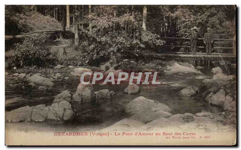 Gérardmer (Vosges) - Die Liebebrücke am Saut des Cuves — Ad. Weick, Saint-Ile N° 9001 - Vorderseite