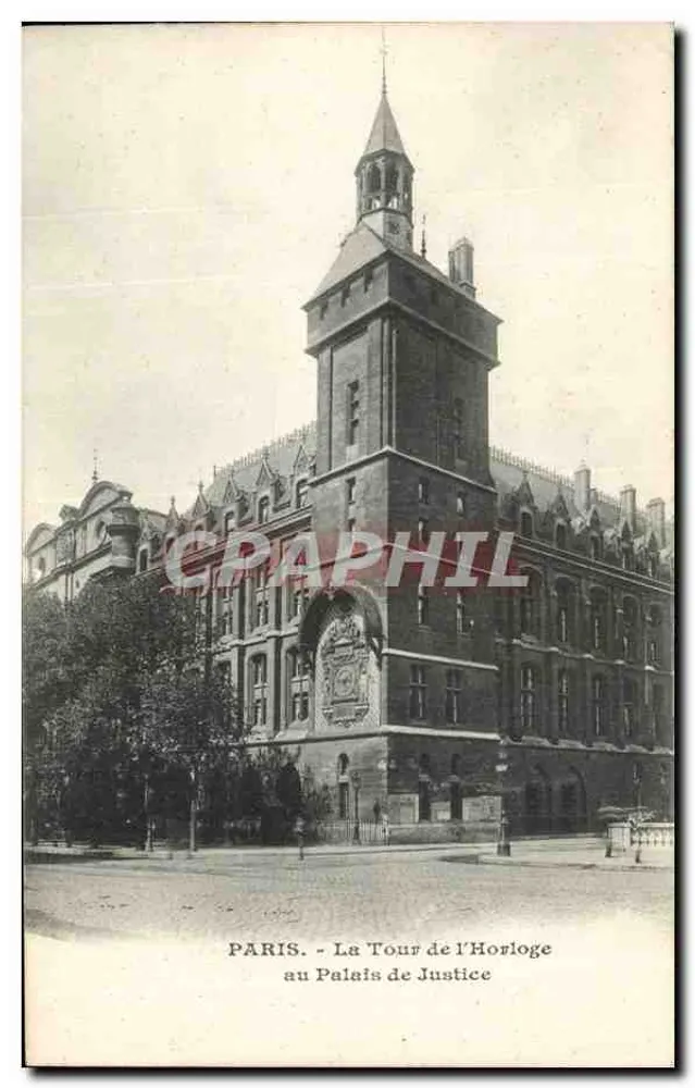 Paris - Die Uhrturm am Palais de Justice - Vorderseite