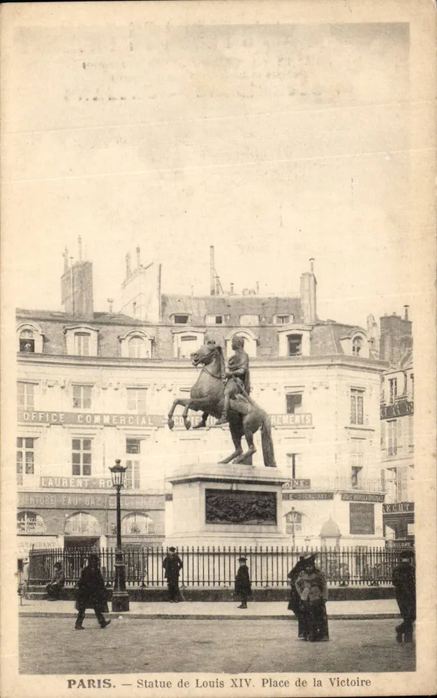 Paris — Statue von Louis XIV. Place de la Victoire — Verlag: Fleur de Froment, Orléans - Vorderseite