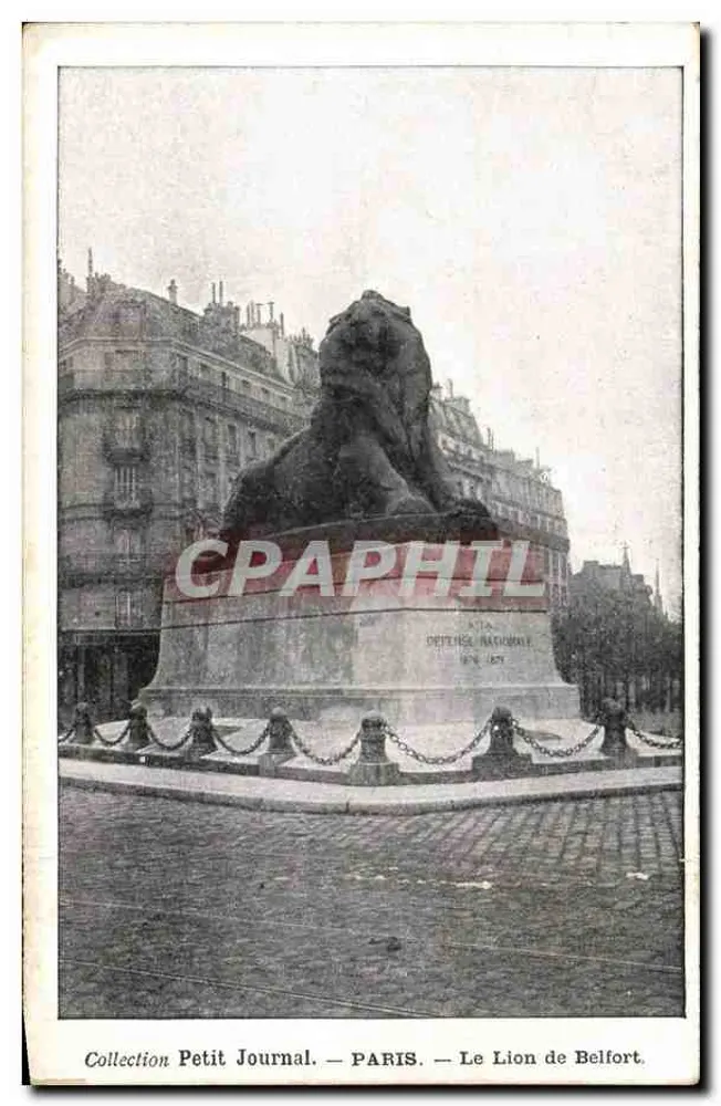 O Leão de Belfort — Paris — Coleção Petit Journal - Frente