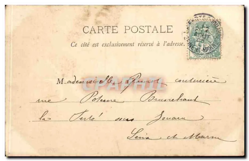 Paris - O Palácio de Justiça — A. Tatido, Paris, número de série não visível - Verso