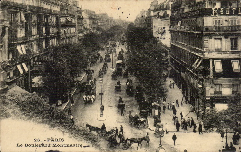 Os Boulevards de Montmartre — Paris — editor desconhecido, n° 26 - Frente