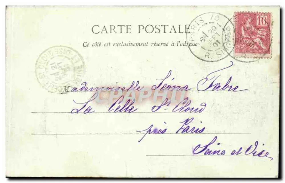 Paris - O Carrousel - Estátua de Gambetta — A. Turié, Paris - Verso