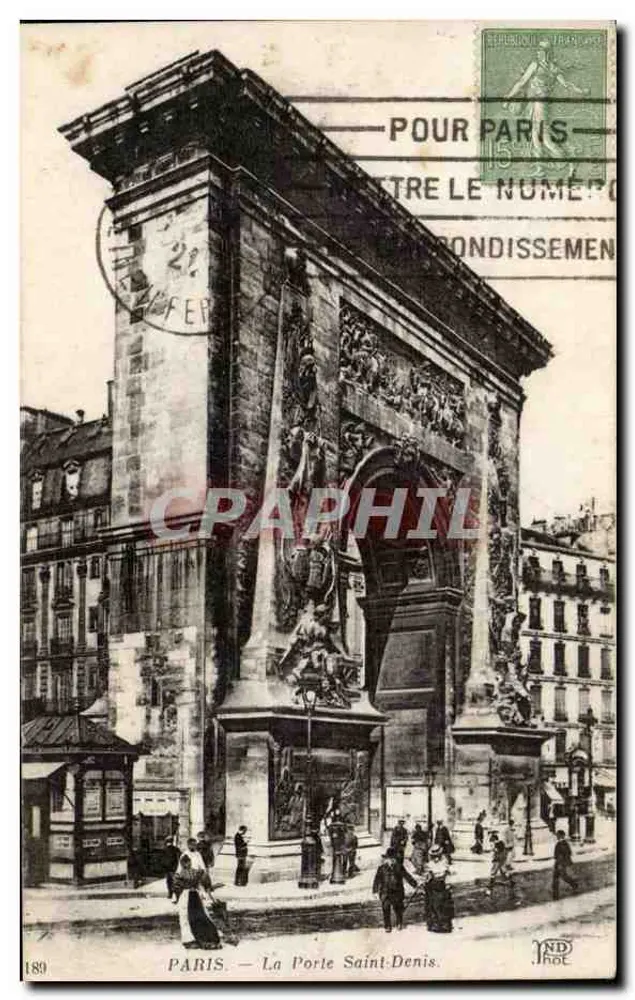 Paris — A Porta Saint-Denis — ND (editora) - Frente