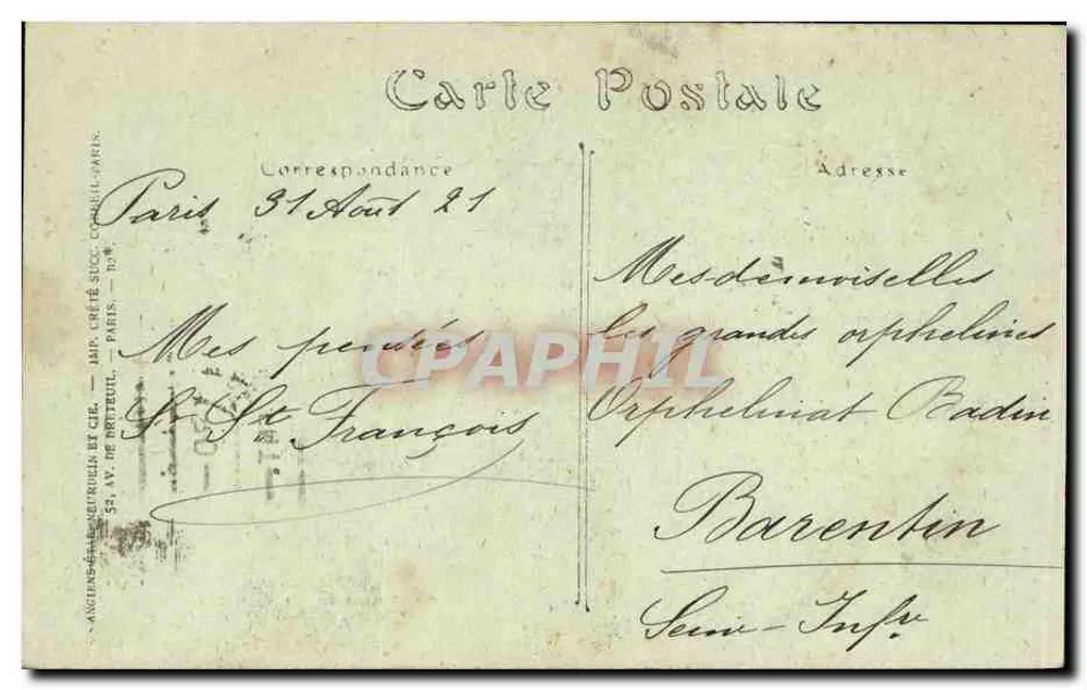 Paris — A Porta Saint-Denis — ND (editora) - Verso