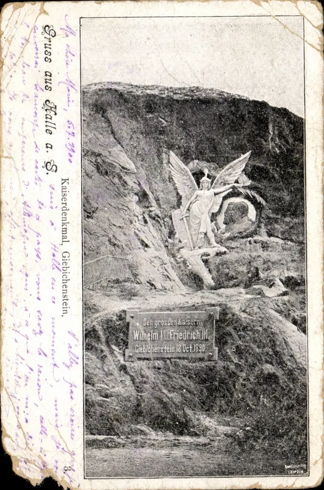 Grießichenstein — Imperiales Denkmal von Wilhelm Ier Friedrich III — Verleger Leipzig - Vorderseite