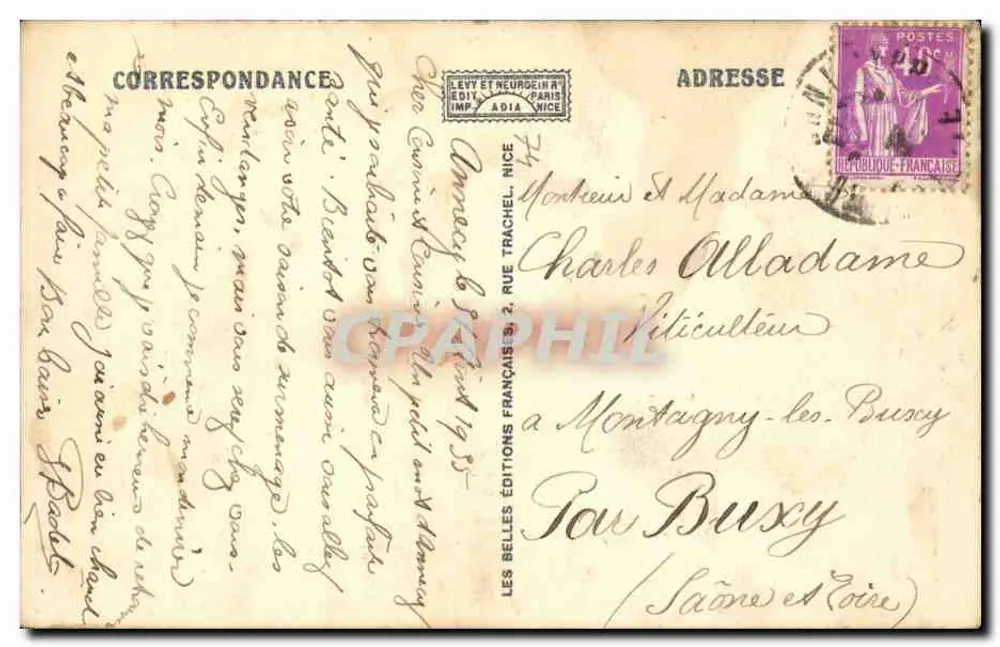 Annecy — O Castelo de Duingt — LL - Verso
