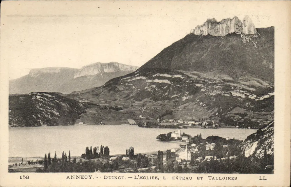 Annecy - Duingt - Die Kirche, das Schloss und Talloires — LL, n° 158 - Vorderseite